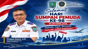 Sumpah Pemuda Ke-98, Ini Pesan Kadishub Belitung