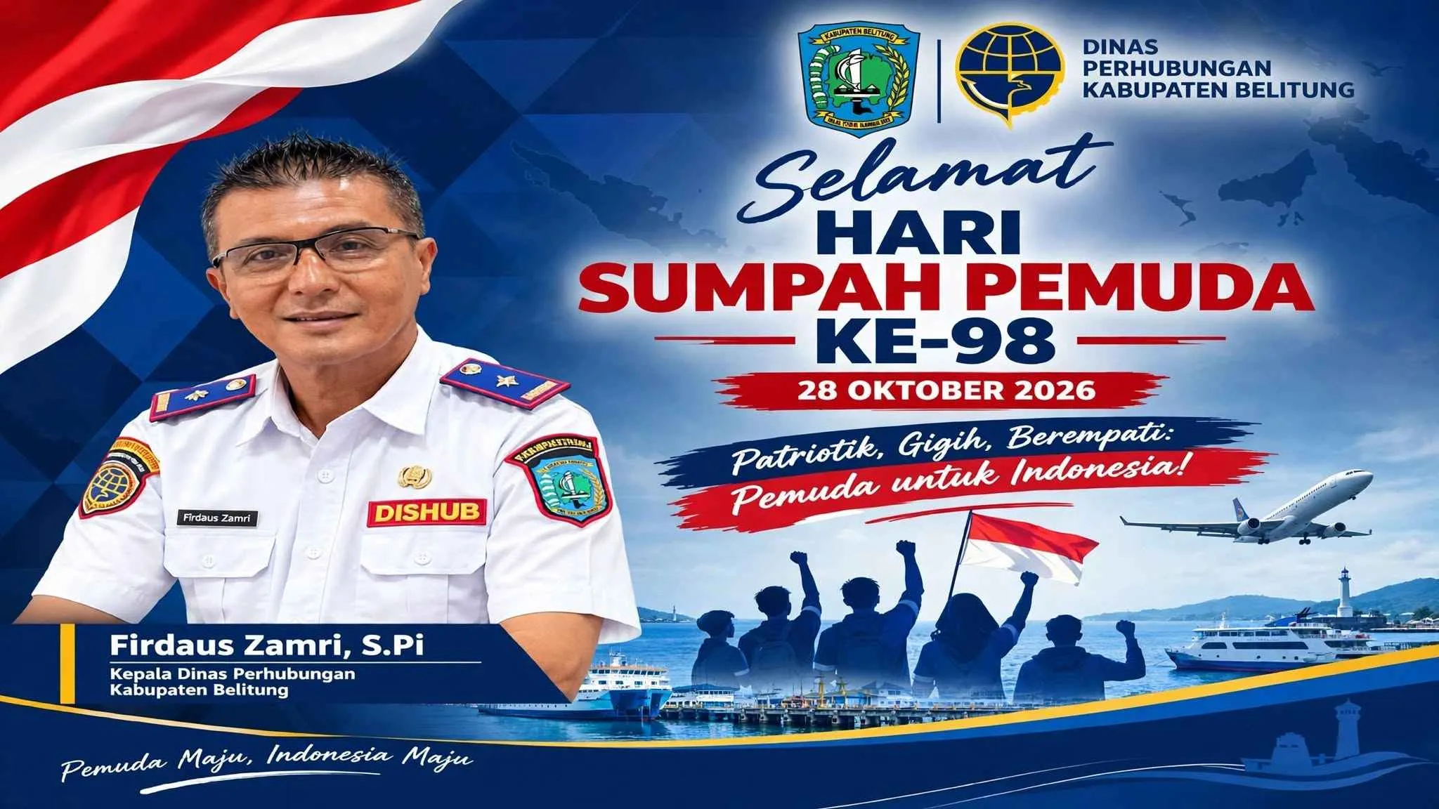 Sumpah Pemuda Ke-98, Ini Pesan Kadishub Belitung