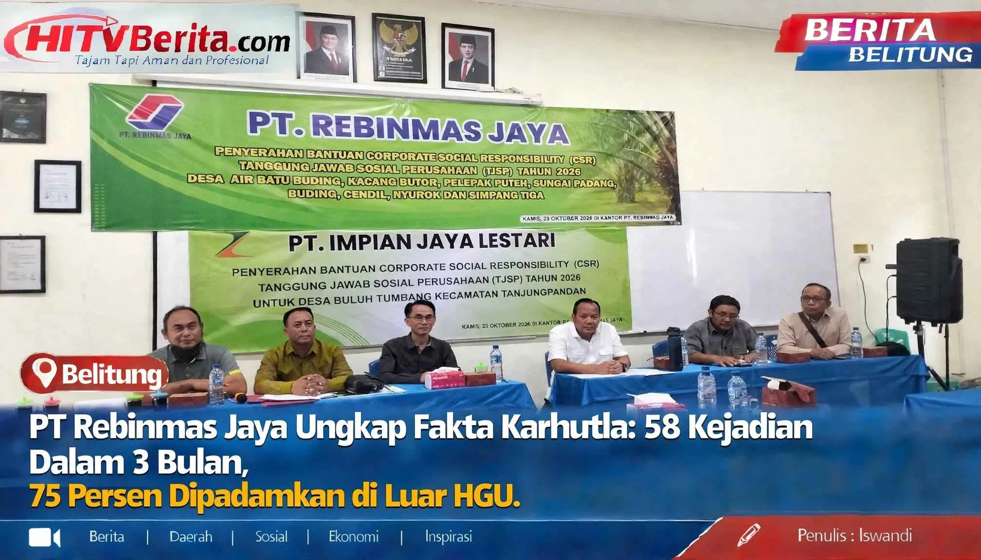 PT Rebinmas Jaya Ungkap Fakta Karhutla: 58 Kejadian Dalam 3 Bulan, 75 Persen Dipadamkan di Luar HGU